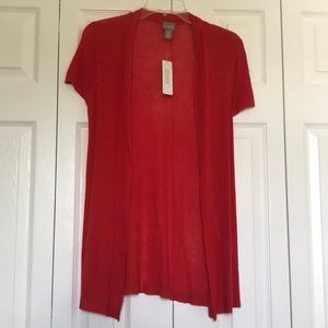 Chico’s size zero lightweight cardigan, red. New